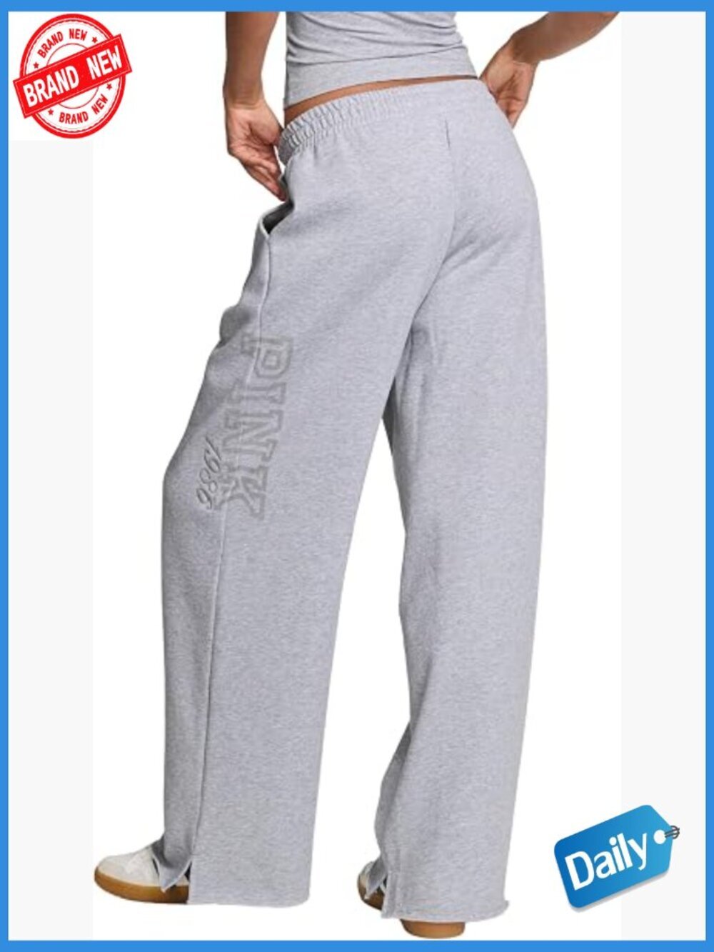 Wide-Leg Fleece Sweatpants with Drawstring Waist and Pockets